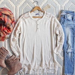 NWT Spool72 Lace Henley (Size Small)